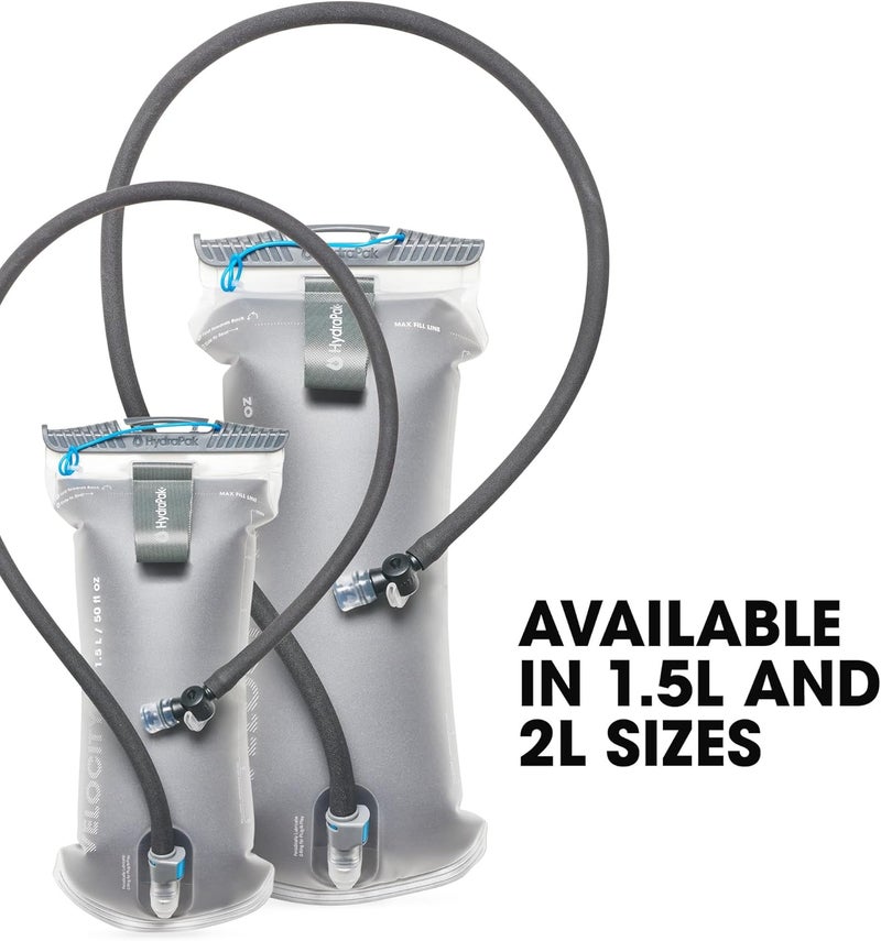 Hydrapak Velocity IT (1.5L or 2L Hydration Reservoir) - Insulated Water Bladder/Reservoir for Hydration Pack – Self-Sealing Bite Valve, Leak Proof and Dishwasher Safe - Image 5